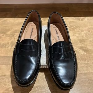 Johnston & Murphy Hayes Black Leather Penny Loafer Size 11.5M